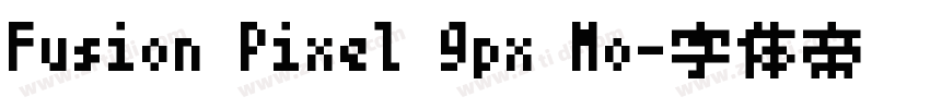 Fusion Pixel 9px Mo字体转换